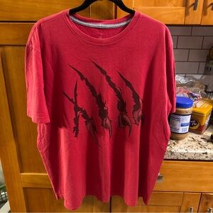 Red Classic JORDAN  T-Shirt with Claw Design
Large